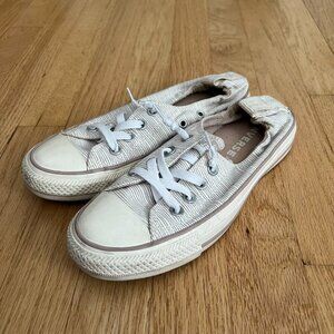 Converse All-Star Shoreline Tan/Cream Striped Sneakers Women's Size 7